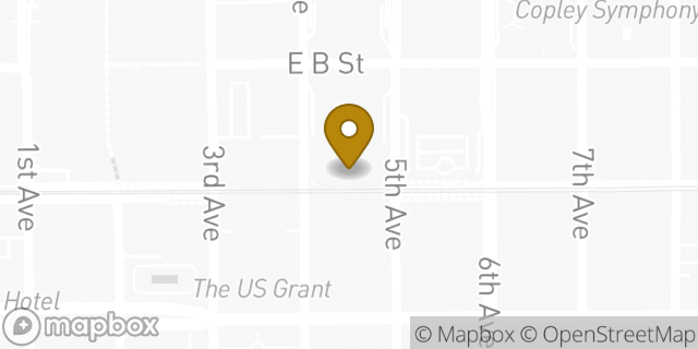 Map showing the location of Amazon Locker - Spill in San Diego, CA 92101