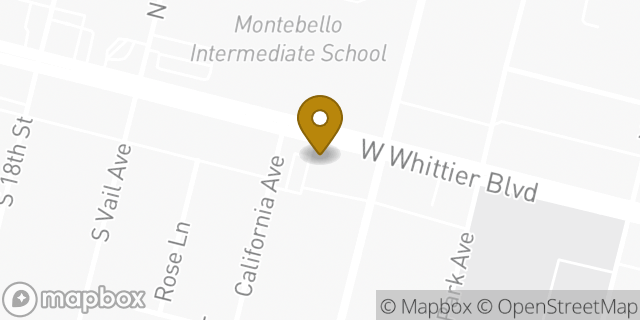 Map showing the location of Walgreens in Montebello, CA