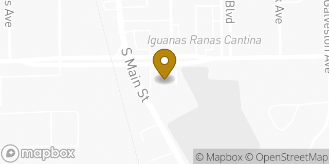 Map showing the location of AutoZone in Pearland, TX 77581