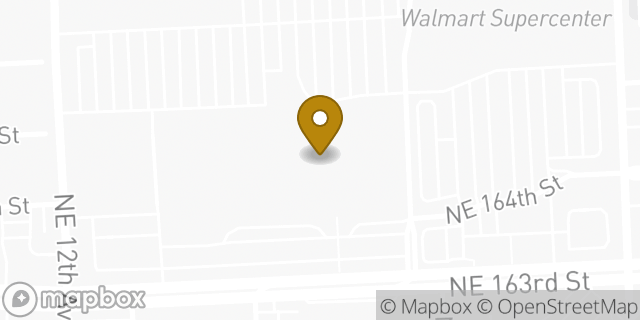 Map showing the location of Amazon Locker - Oxygen in North Miami Beach, FL 33162