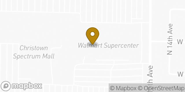 Map showing the location of Walmart Supercenter in Phoenix, AZ 85015