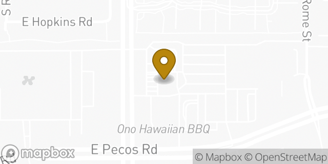 Map showing the location of Amazon Locker - Shoelace in Gilbert, AZ 85295
