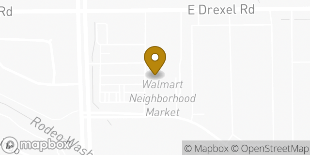 Map showing the location of Walmart Neighborhood Market in Tucson, AZ 85706