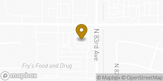 Map showing the location of McDonald's in Peoria, AZ 85382