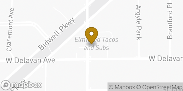 Map showing the location of Starbucks in Buffalo, NY 14222
