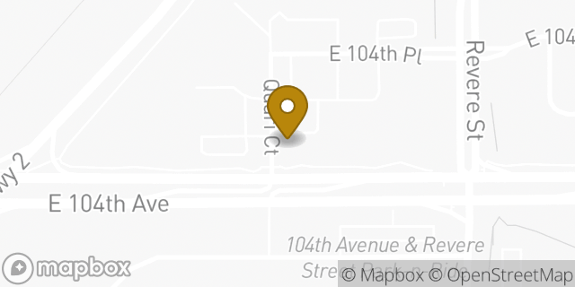 Map showing the location of Starbucks in Commerce City, CO 80022