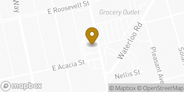 Map showing the location of McDonald's in Stockton, CA 95205