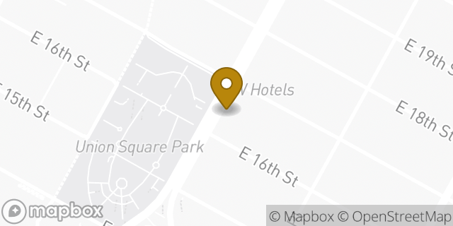 Map showing the location of Dunkin' in New York, NY 10003