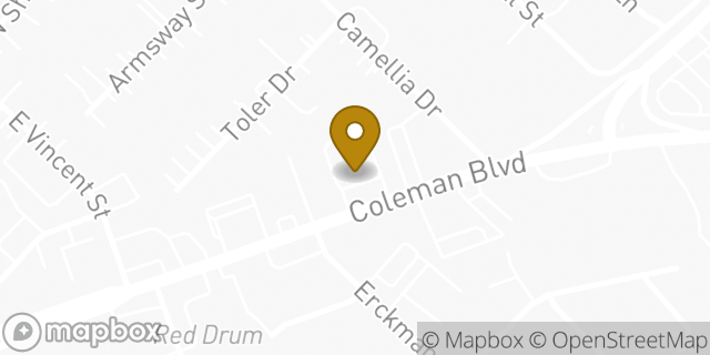 Map showing the location of Dunkin' in Mt Pleasant, SC 29464