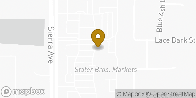 Map showing the location of Subway in Fontana, CA 92337
