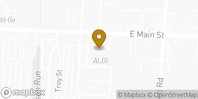 Map showing the location of Aldi in Whitehall, OH 43213