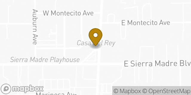 Map showing the location of Starbucks in Sierra Madre, CA 91024