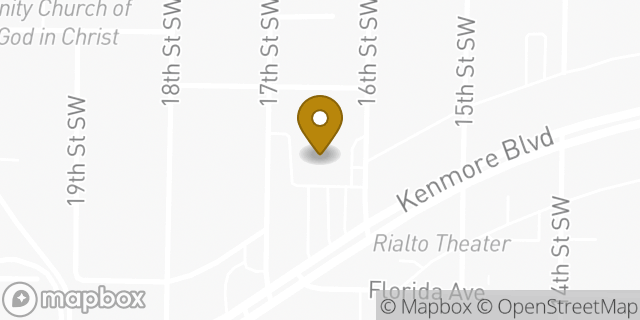 Map showing the location of Subway in Akron, OH 44314