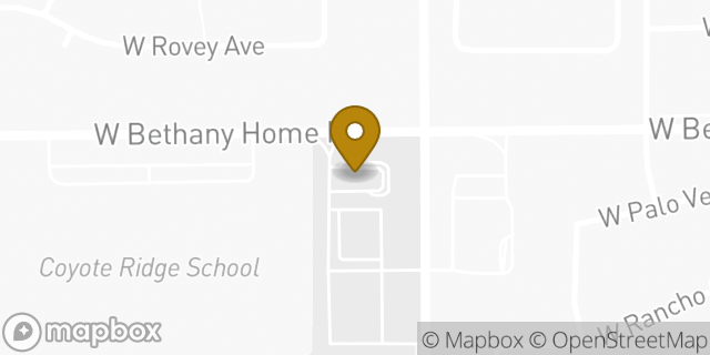 Map showing the location of Bethany Home in Glendale, AZ 85303