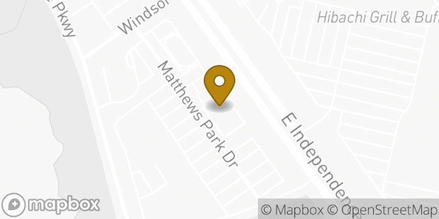Map showing the location of LongHorn Steakhouse in Matthews, NC 28105