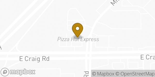 Map showing the location of Dunkin' in North Las Vegas, NV 89030
