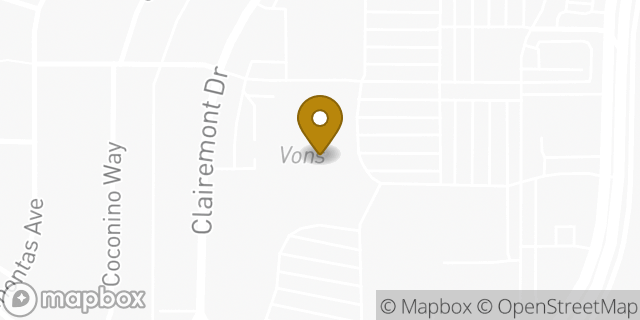 Map showing the location of Chase Bank in San Diego, CA 92117
