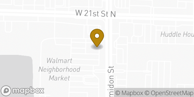 Map showing the location of Chipotle Mexican Grill in Wichita, KS 67203