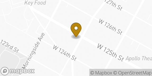 Map showing the location of Chase Bank in New York, NY 10027