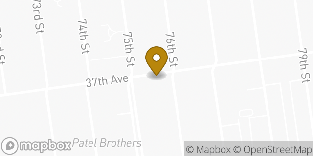 Map showing the location of Dunkin' in Jackson Heights, NY 11372