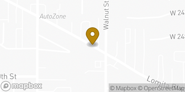 Map showing the location of Lomita Box Truck Rentals in Lomita, CA 90717
