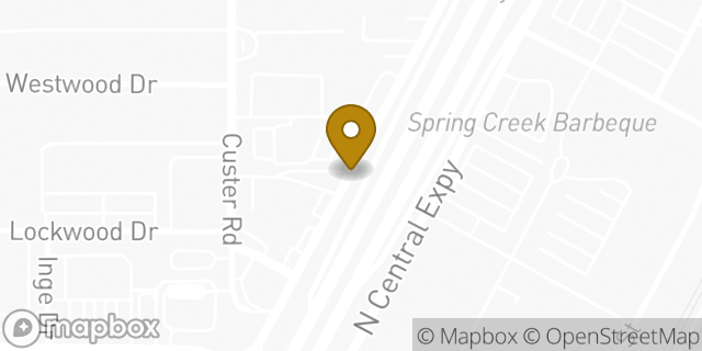 Map showing the location of Uber Richardson in Richardson, TX 75080