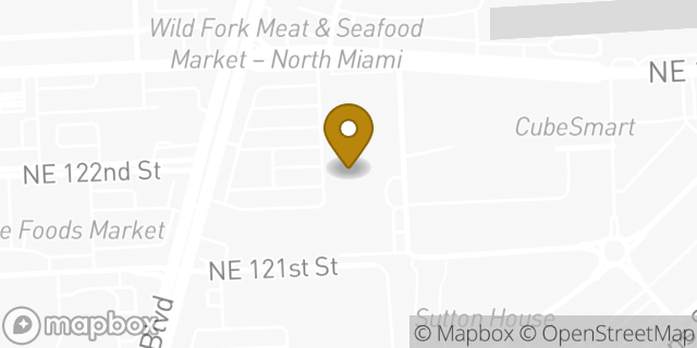 Map showing the location of Panera Bread in North Miami, FL 33181