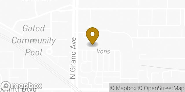 Map showing the location of The UPS Store in Glendora, CA 91741