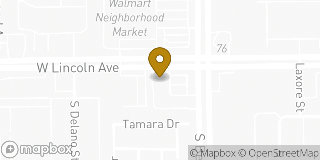 Map showing the location of 7-Eleven in Anaheim, CA 92801