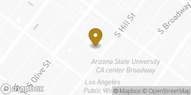 Map showing the location of Bank of America Walk-Up ATM | 11th And Hill in Los Angeles, CA 90015