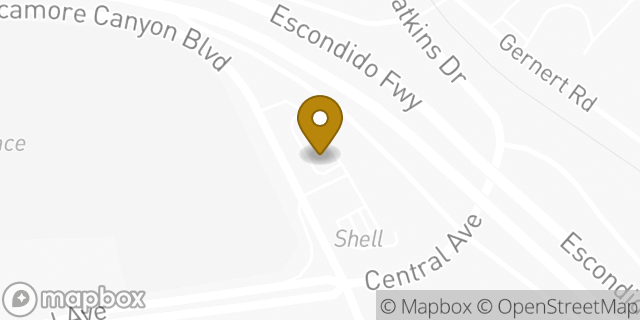 Map showing the location of Starbucks in Riverside, CA 92507