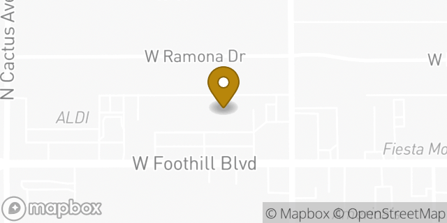 Map showing the location of Amazon Locker - Eloïse in Rialto, CA 92376