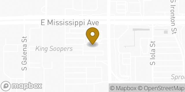 Map showing the location of Coinme in Aurora, CO 80012