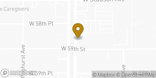 Map showing the location of AutoZone in Los Angeles, CA 90043