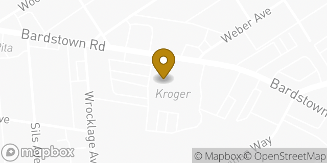 Map showing the location of Kroger in Louisville, KY 40205