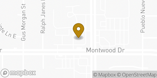 Map showing the location of ATM Walgreens in El Paso, TX