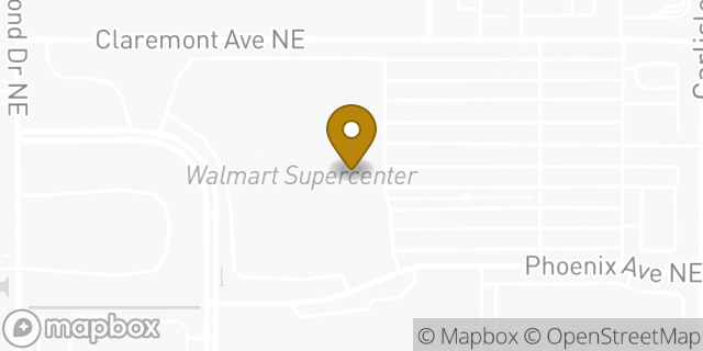 Map showing the location of Walmart in Albuquerque, NM 87110