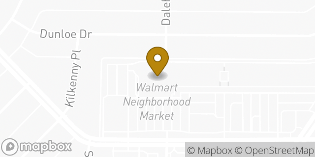 Map showing the location of Walmart Pharmacy in Dallas, TX 75228