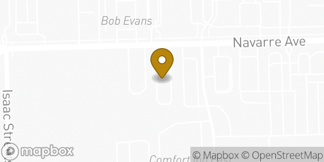 Map showing the location of McDonald's in Oregon, OH 43616