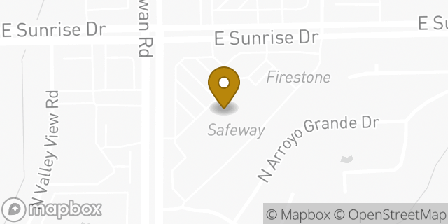 Map showing the location of Safeway in Tucson, AZ 85718
