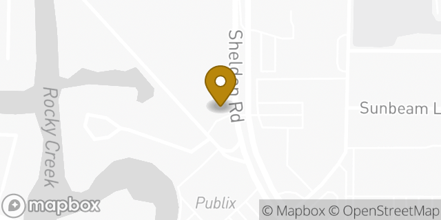 Map showing the location of Amazon Locker - Collins in Tampa, FL 33615