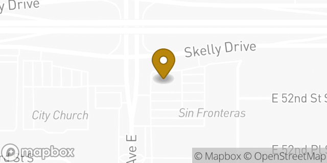 Map showing the location of Walgreens in Tulsa, OK 74105