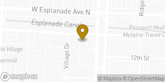 Map showing the location of Amazon Locker - Upward in Metairie, LA 70002