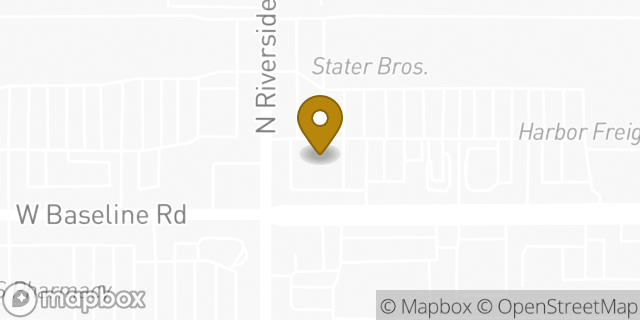 Map showing the location of ATM Walgreens in Rialto, CA