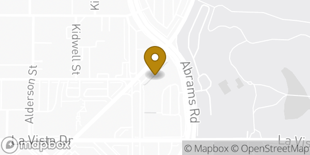 Map showing the location of Starbucks in Dallas, TX 75214