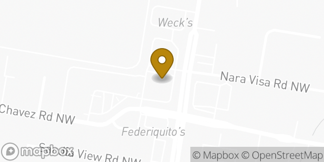 Map showing the location of ATM Walgreens in Los Ranchos de Albuquerque, NM