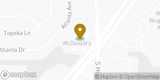 Map showing the location of McDonald's in Indianapolis, IN 46221