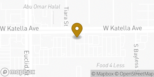 Map showing the location of Baskin-Robbins in Anaheim, CA 92802