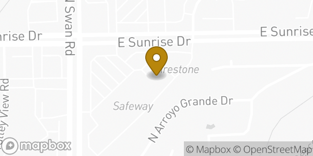 Map showing the location of Subway in Tucson, AZ 85718