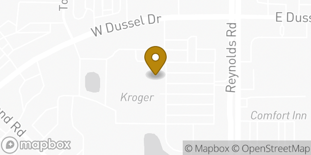 Map showing the location of Fifth Third Bank in Maumee, OH 43537